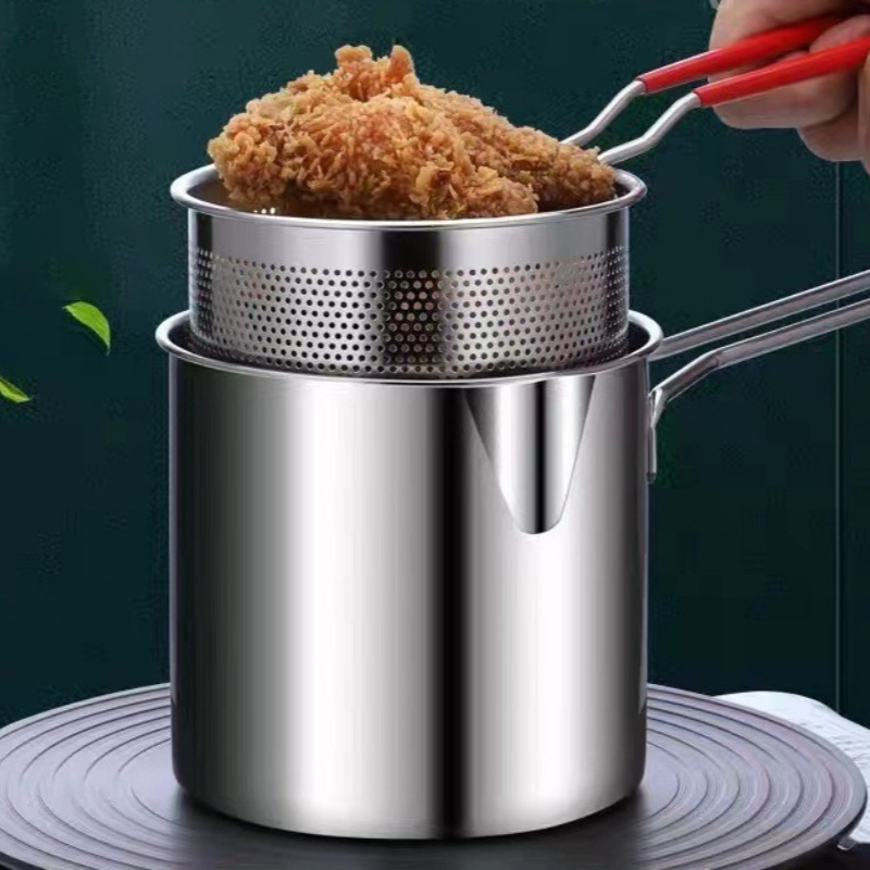 Kitchen Baking Utensil - 304 Stainless Steel Deep Fryer With