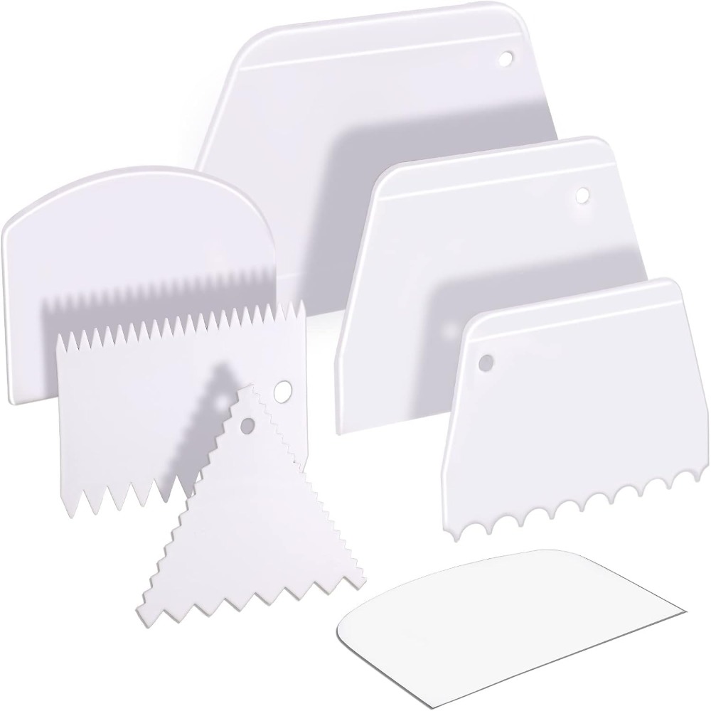 Kitchen Baking Bowls - 7 Pcs Kitchen Dough Scraper and