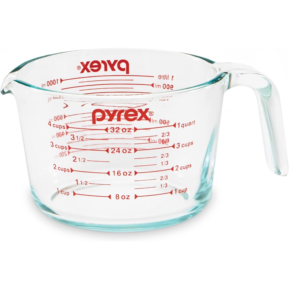 Kitchen Baking Essentials - 4 Cup Glass Measuring Cup for