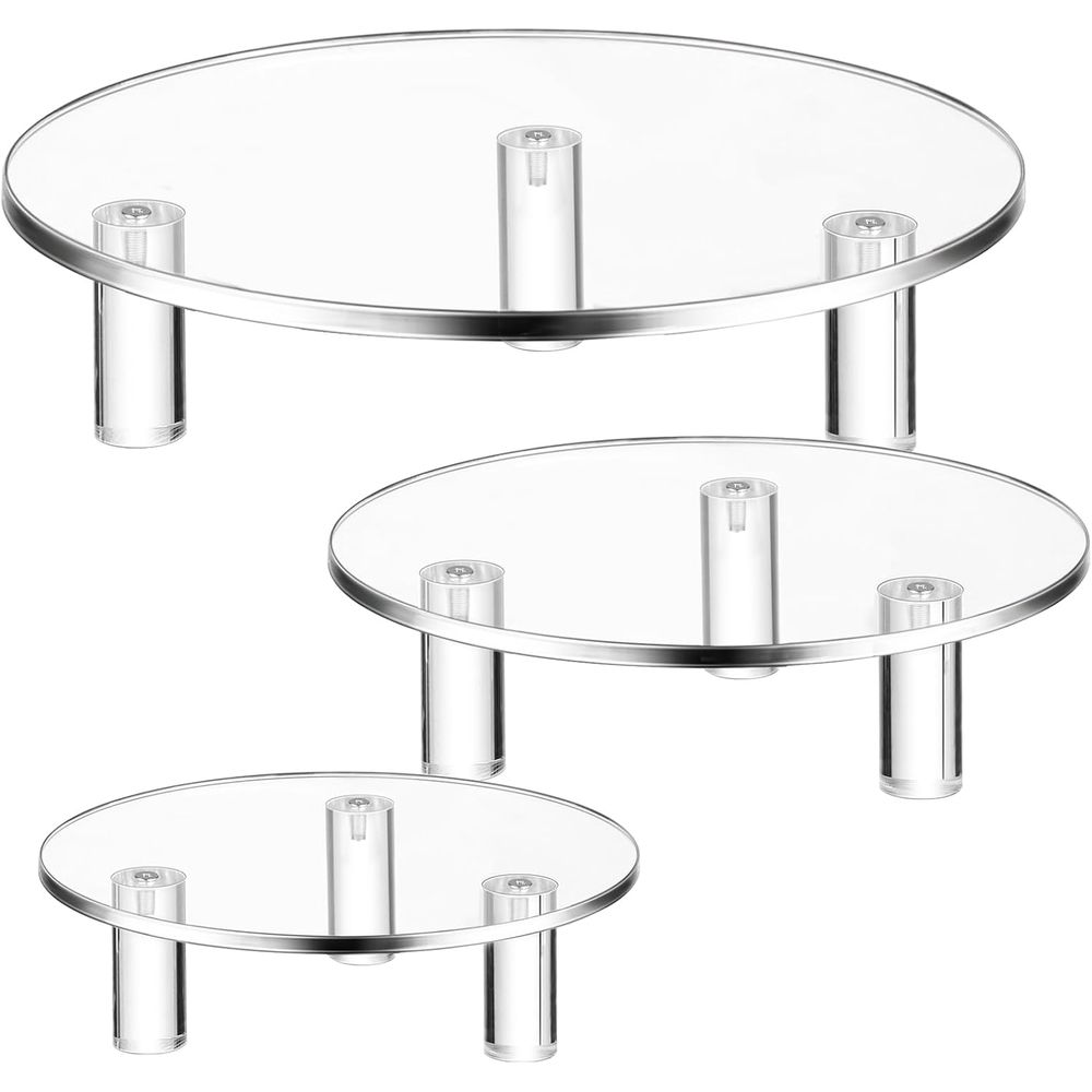 Cake Board Round - Round Acrylic Display Riser Clear Round