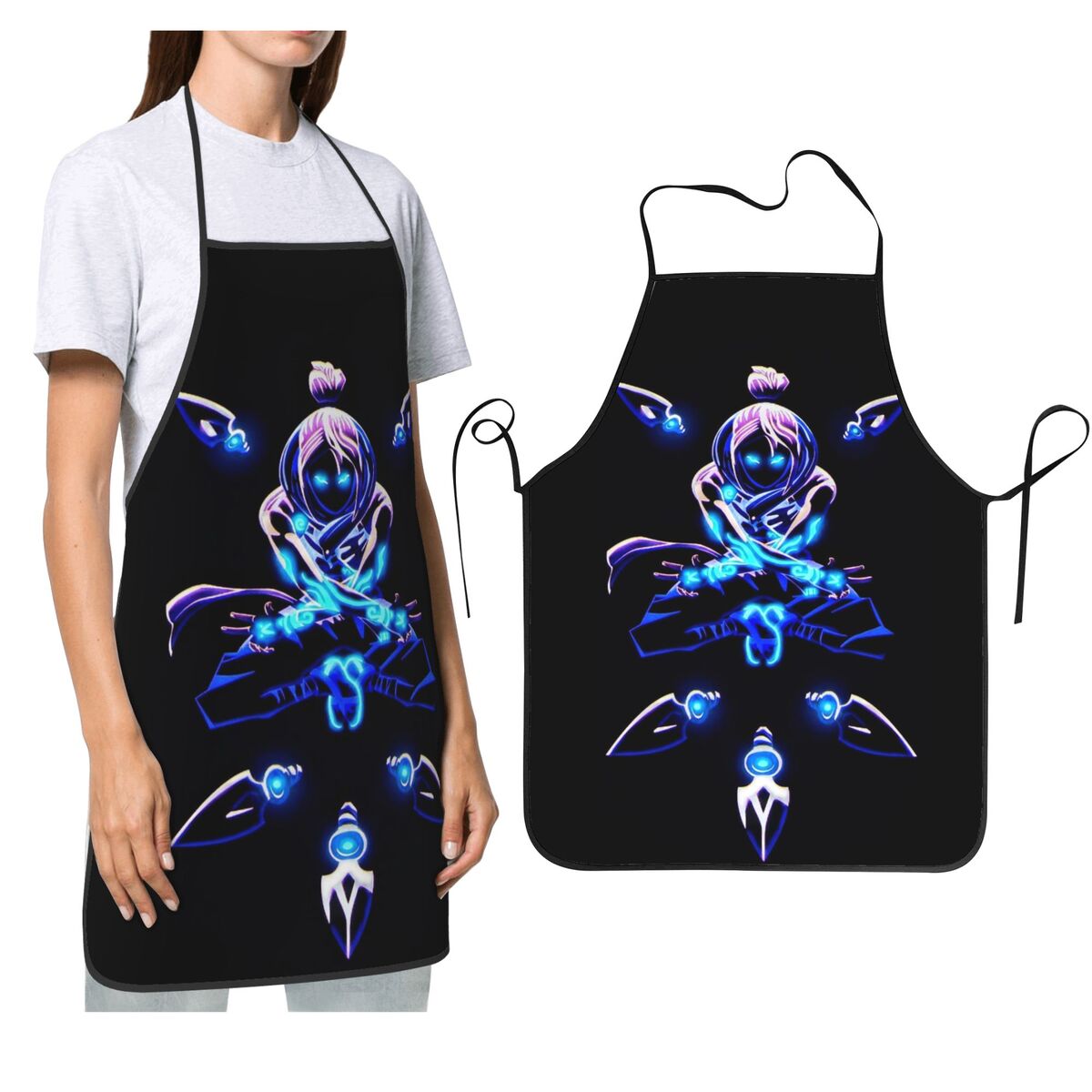 Kitchen Baking Game - Jett V-Valorant Riot Games Aprons Chef