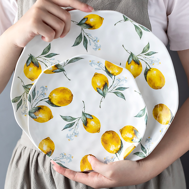 Cake Board Round - Lemon Ceramic Dinner Plate Set European