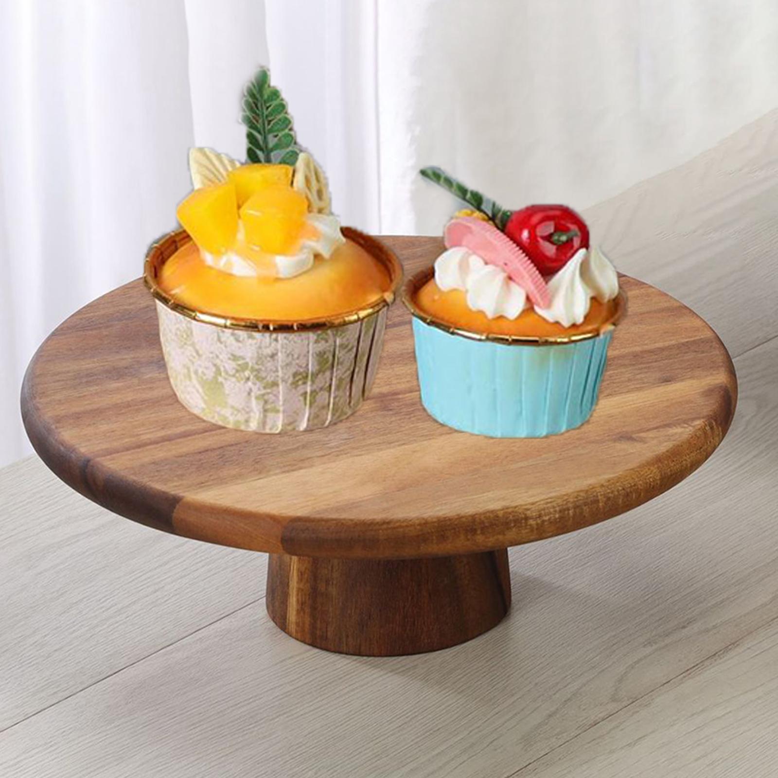 Cake Board Round - Wood Cake Stand Multiuse Cheese Board