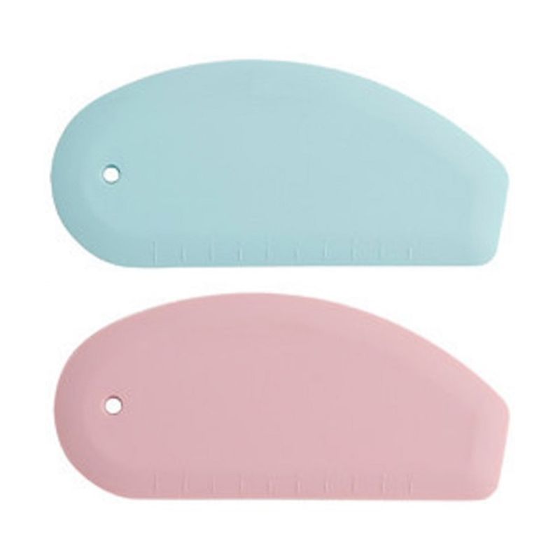 Dough Scraper Curved - ABAH-Silicone Bowl Scraper Flexible Curved Edge