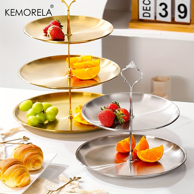 Cake Board Round - 2/3 Layer Stainless Steel Cake Stand