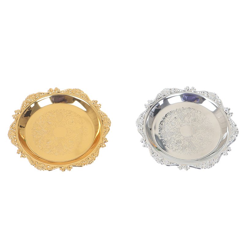 Silver Golden Iron Tray Glossy - Cake Board Round ulasan dan harga