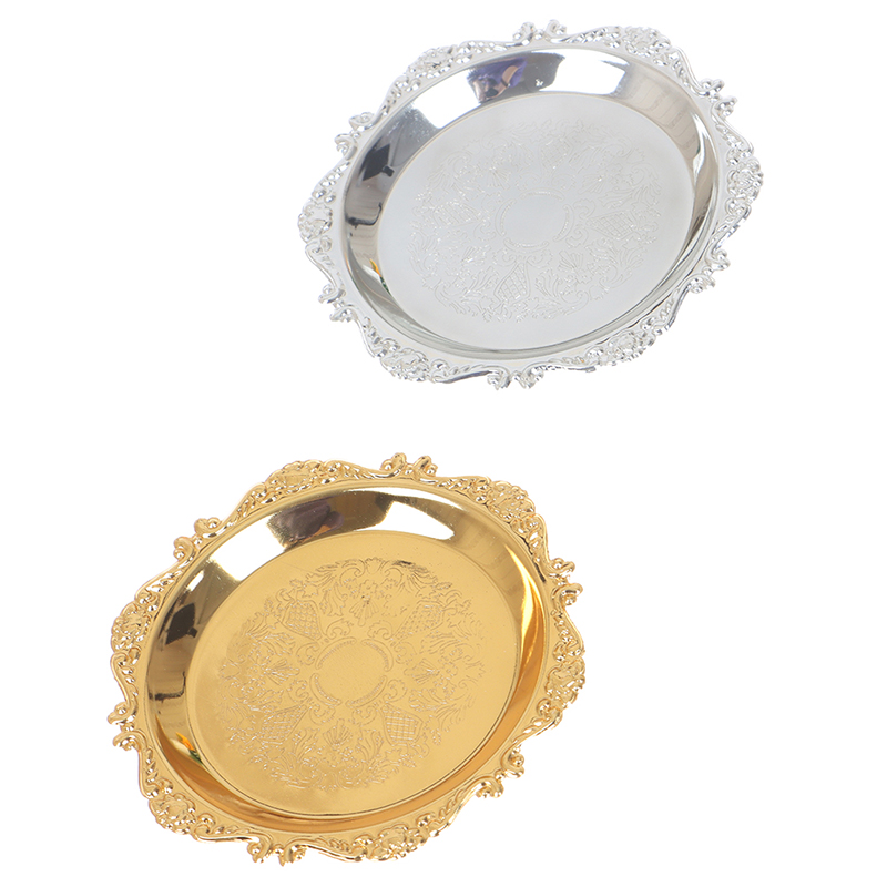 Silver Golden Iron Tray Glossy - Cake Board Round ulasan dan harga