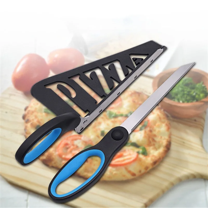 Pizza Scissors With Server Tra - Kitchen Shears In Baking ulasan dan harga
