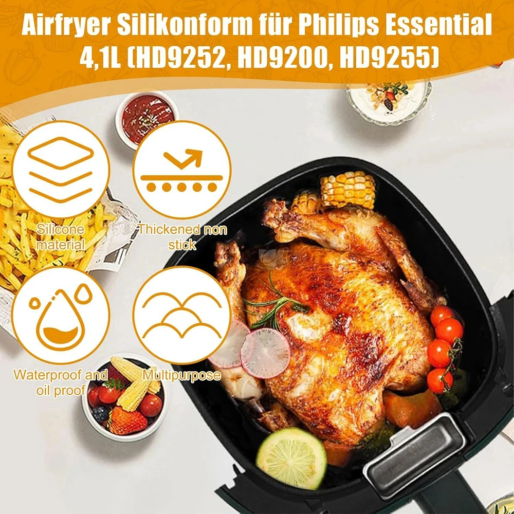 17cm Silicone Air Fryer Mold - - Philips Air Fryer Hd9252 ulasan dan harga