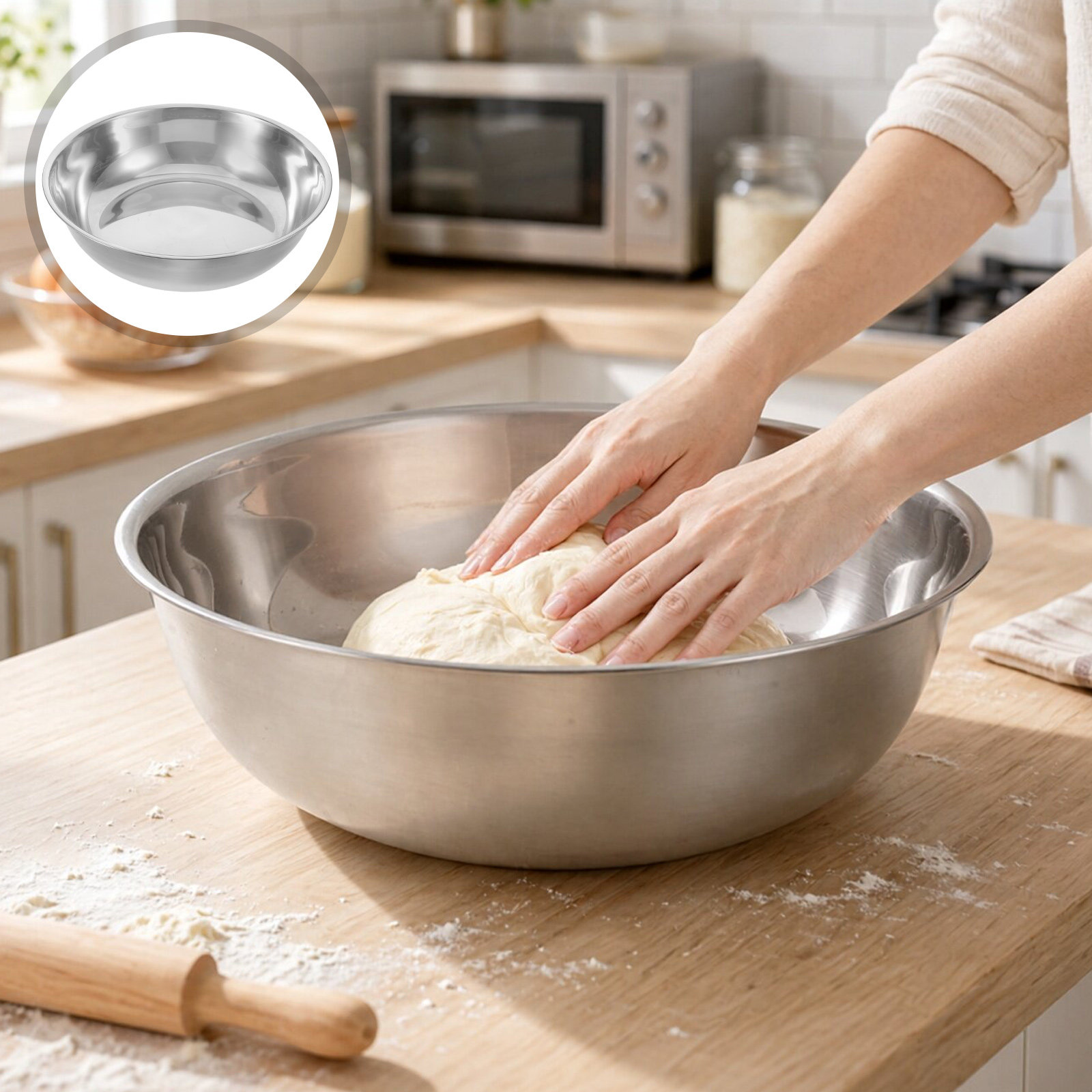 12.6in Stainless Steel Mixing  - Kitchen Baking Bowls ulasan dan harga