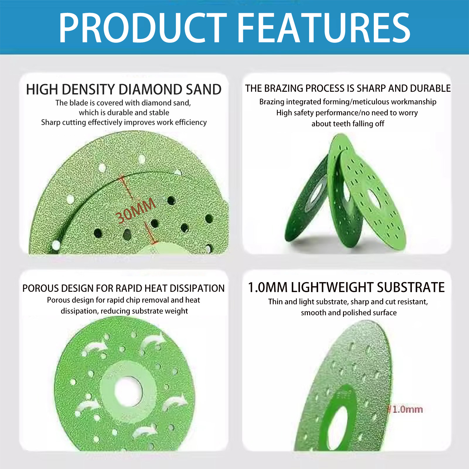 3/5Pc Tile Cutting Disc Super  - Rolling Pin Marble ulasan dan harga