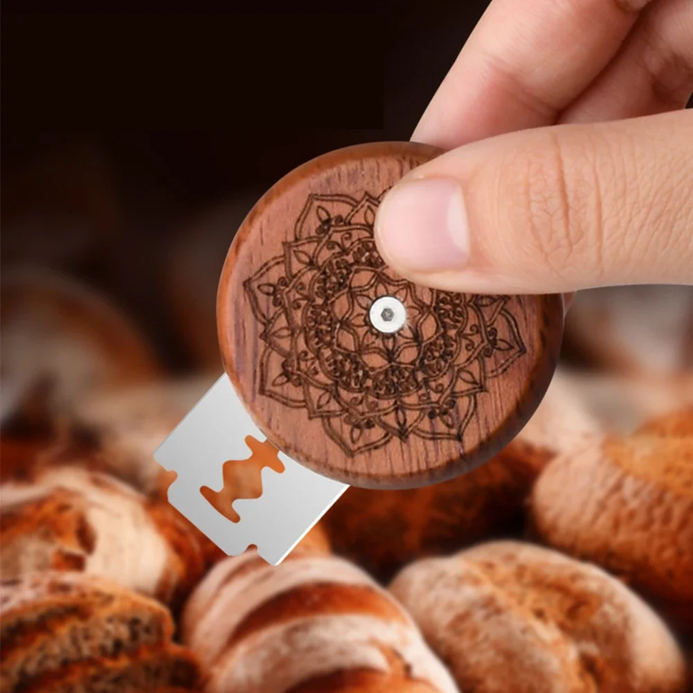Bread Bakery Lame Tools Wooden - Dough Scraper Curved ulasan dan harga