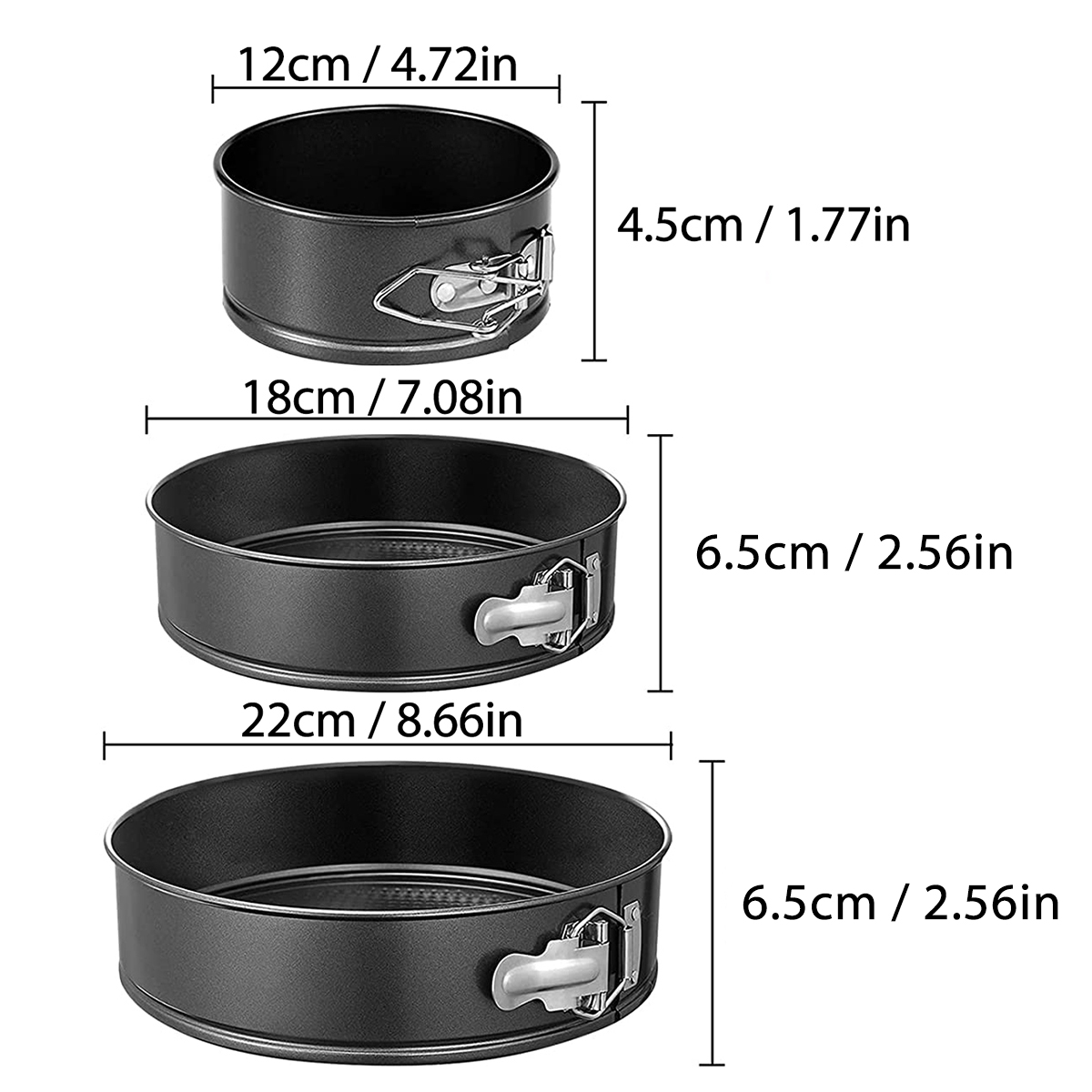 1PC, 3PCS Cake Pan Set, Round  - Springform Pan Set ulasan dan harga