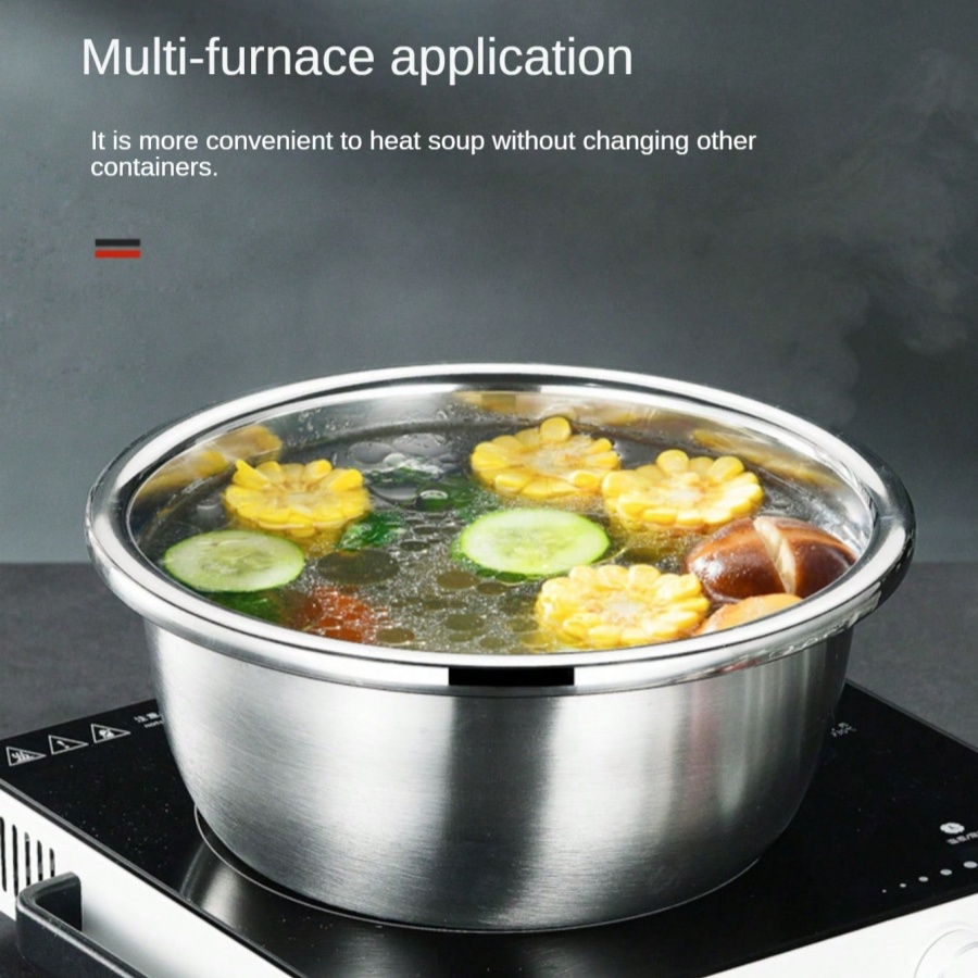 Stainless Steel Round Kitchen  - Kitchen Baking Bowls ulasan dan harga