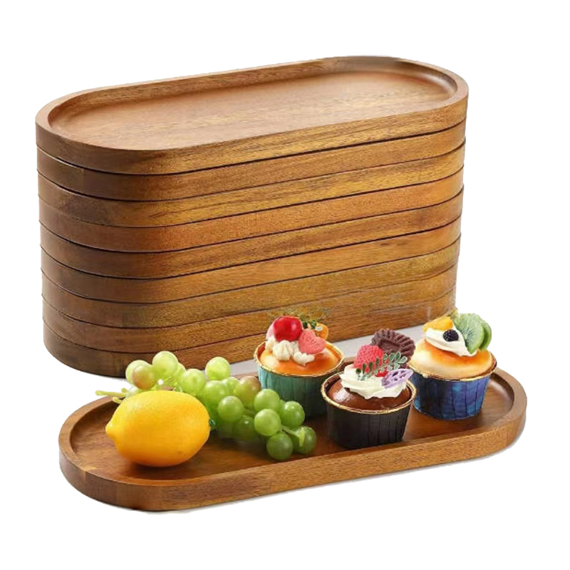Tableware Solid Wood Food Tray - Cake Board Round ulasan dan harga