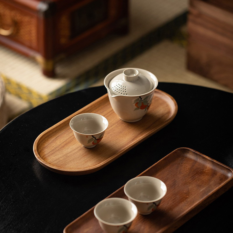 Tableware Solid Wood Food Tray - Cake Board Round ulasan dan harga