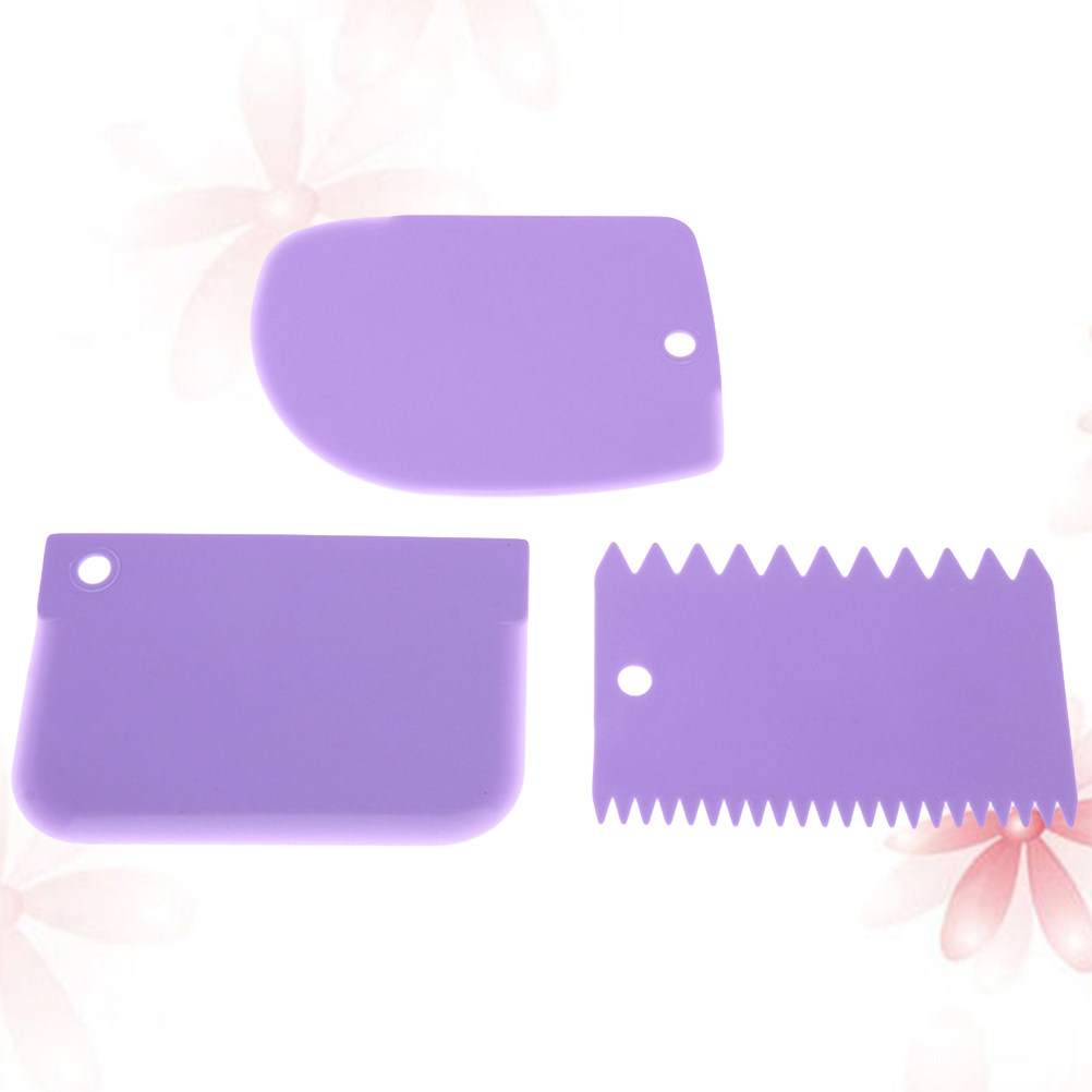 3Pcs Dough Scrapers Plastic Fl - Dough Scraper Curved ulasan dan harga