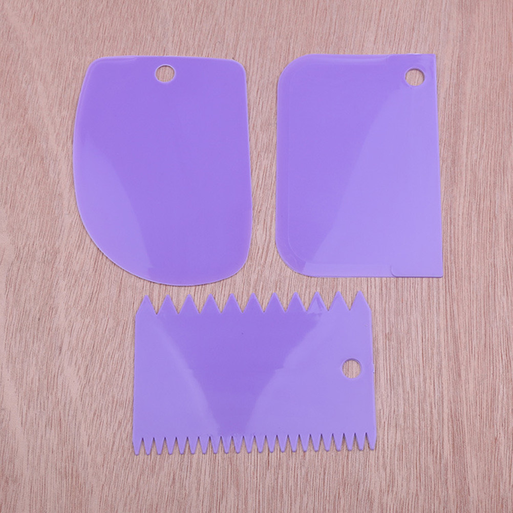 3Pcs Dough Scrapers Plastic Fl - Dough Scraper Curved ulasan dan harga