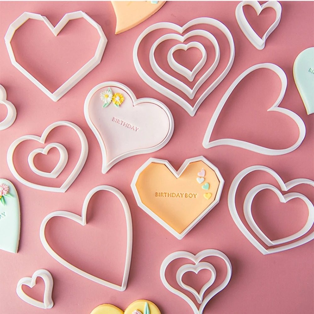 Heart Cookie Cutters Mold 3D C - Baking Kitchen Diy ulasan dan harga
