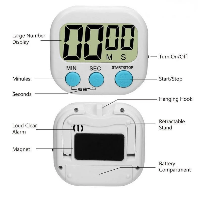 Mini Digital Kitchen Timer Big - Kitchen Baking Timer ulasan dan harga