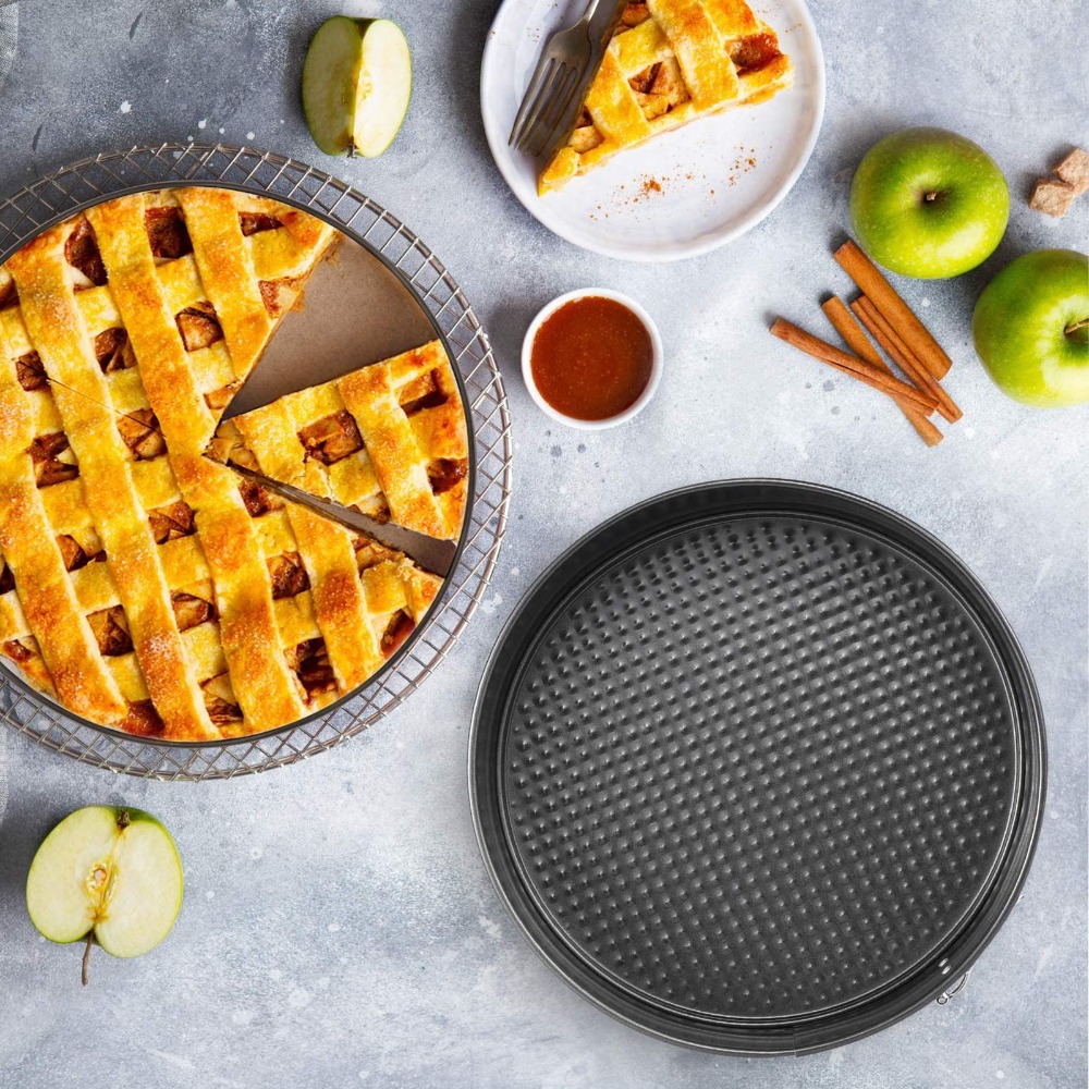 3pcs Carbon Steel Cake Pan Set - Springform Pan Set ulasan dan harga