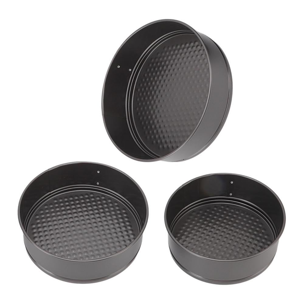 3pcs Carbon Steel Cake Pan Set - Springform Pan Set ulasan dan harga
