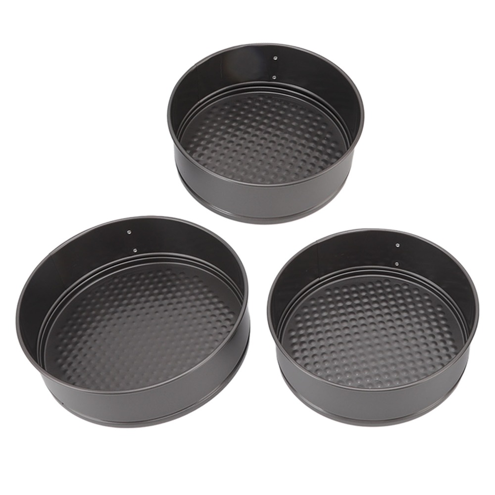 3pcs Carbon Steel Cake Pan Set - Springform Pan Set ulasan dan harga