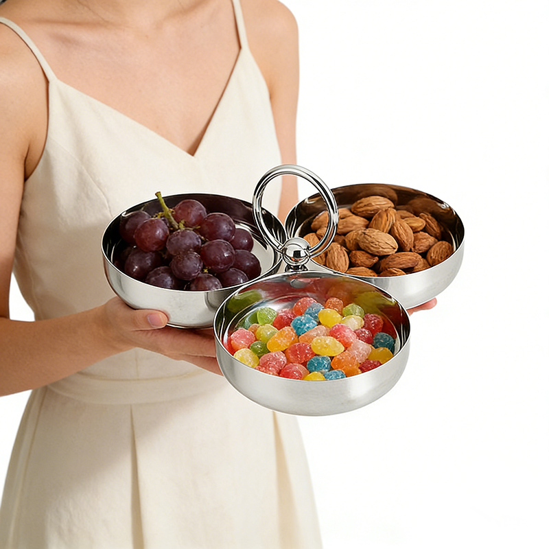 Premium Stainless Steel 3 Grid - Cake Board Round ulasan dan harga
