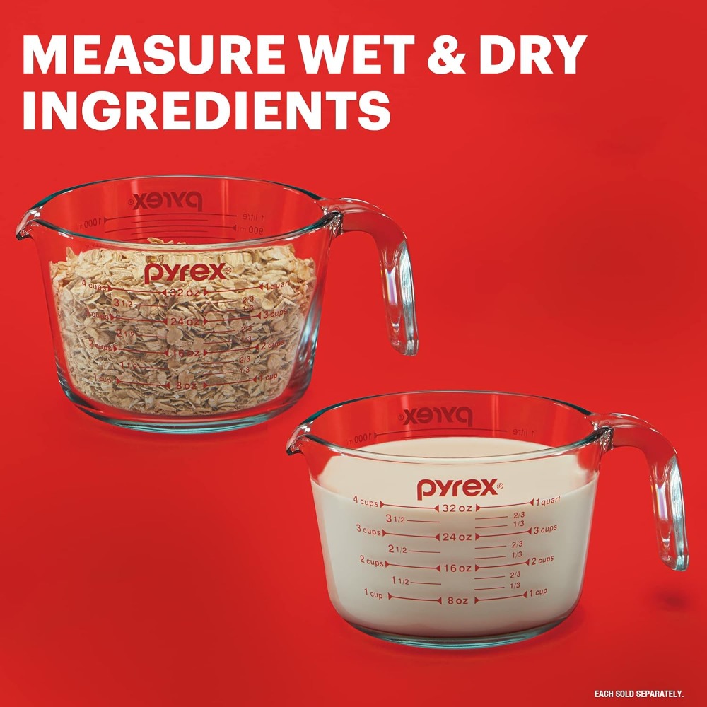4 Cup Glass Measuring Cup for  - Kitchen Baking Essentials ulasan dan harga