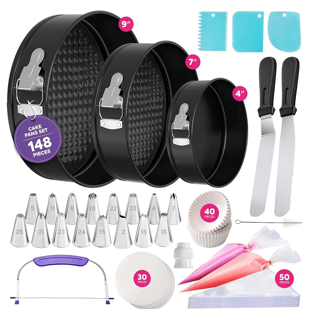 2026 Trend 148PCS Cake Pan Set - Springform Pan Set ulasan dan harga