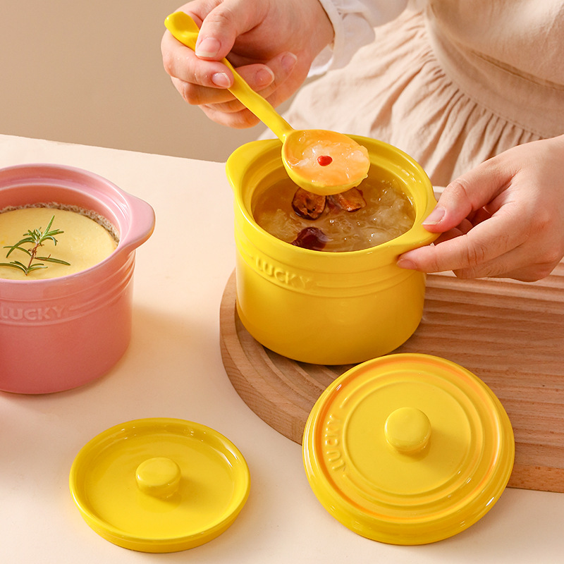 Double Lid Ceramic Bowl,Bird's - Kitchen Baking Bowls ulasan dan harga