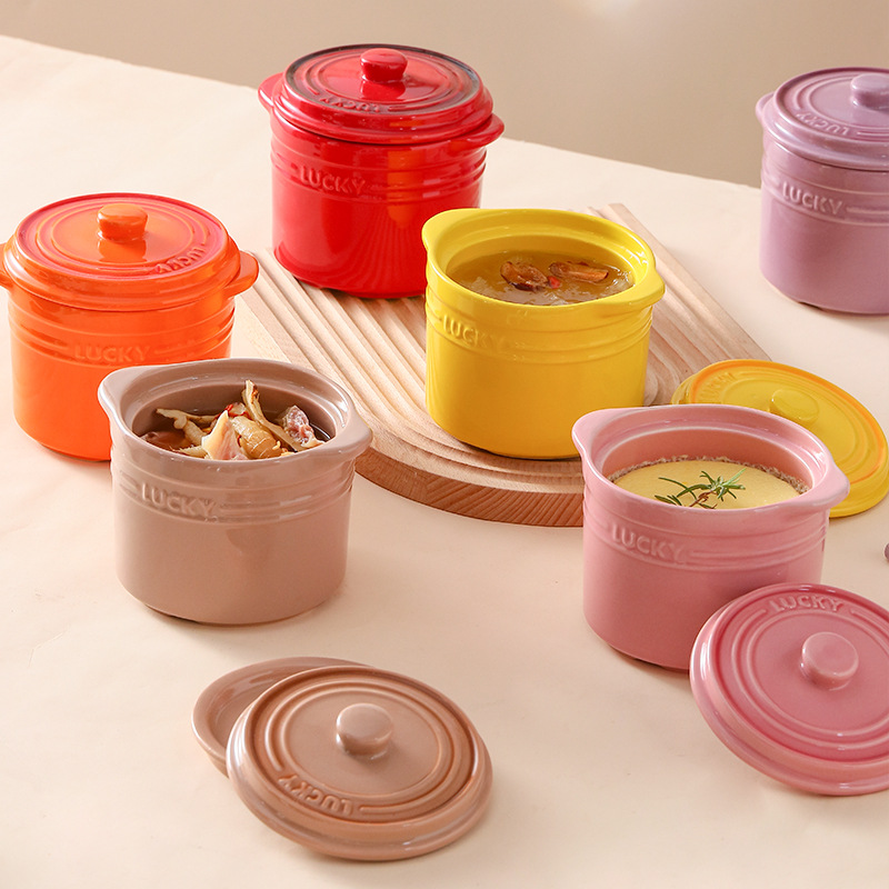 Double Lid Ceramic Bowl,Bird's - Kitchen Baking Bowls ulasan dan harga