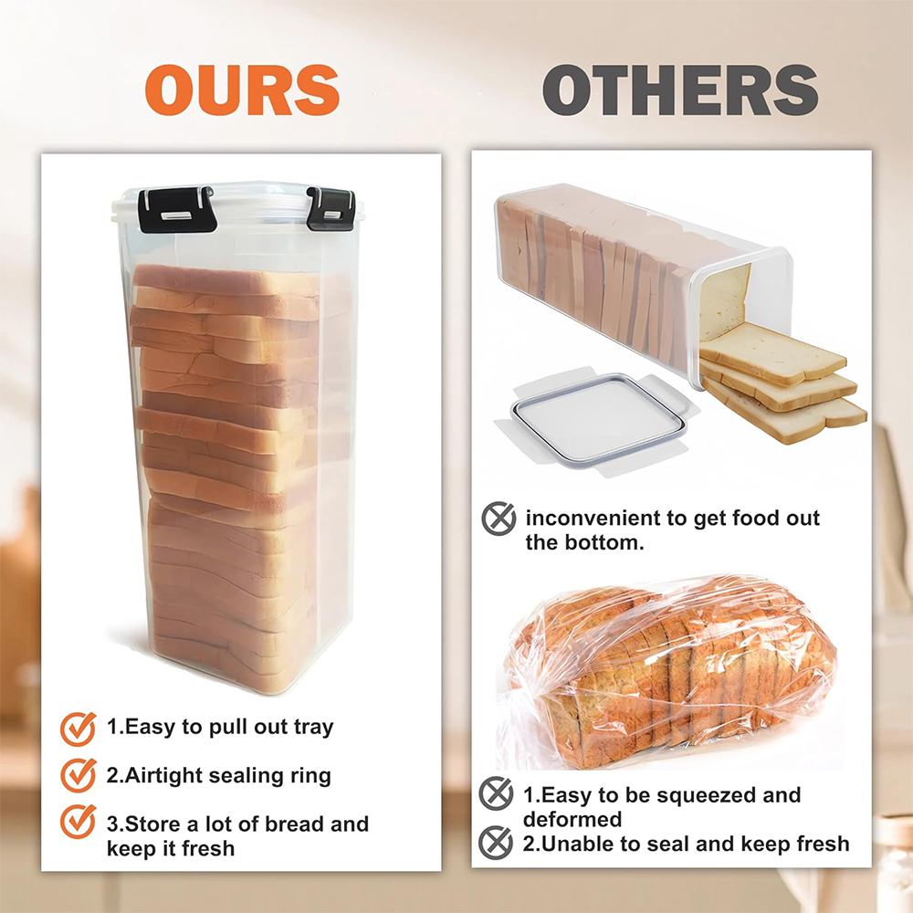 Bread Storage Container with A - Kitchen Baking Tray ulasan dan harga