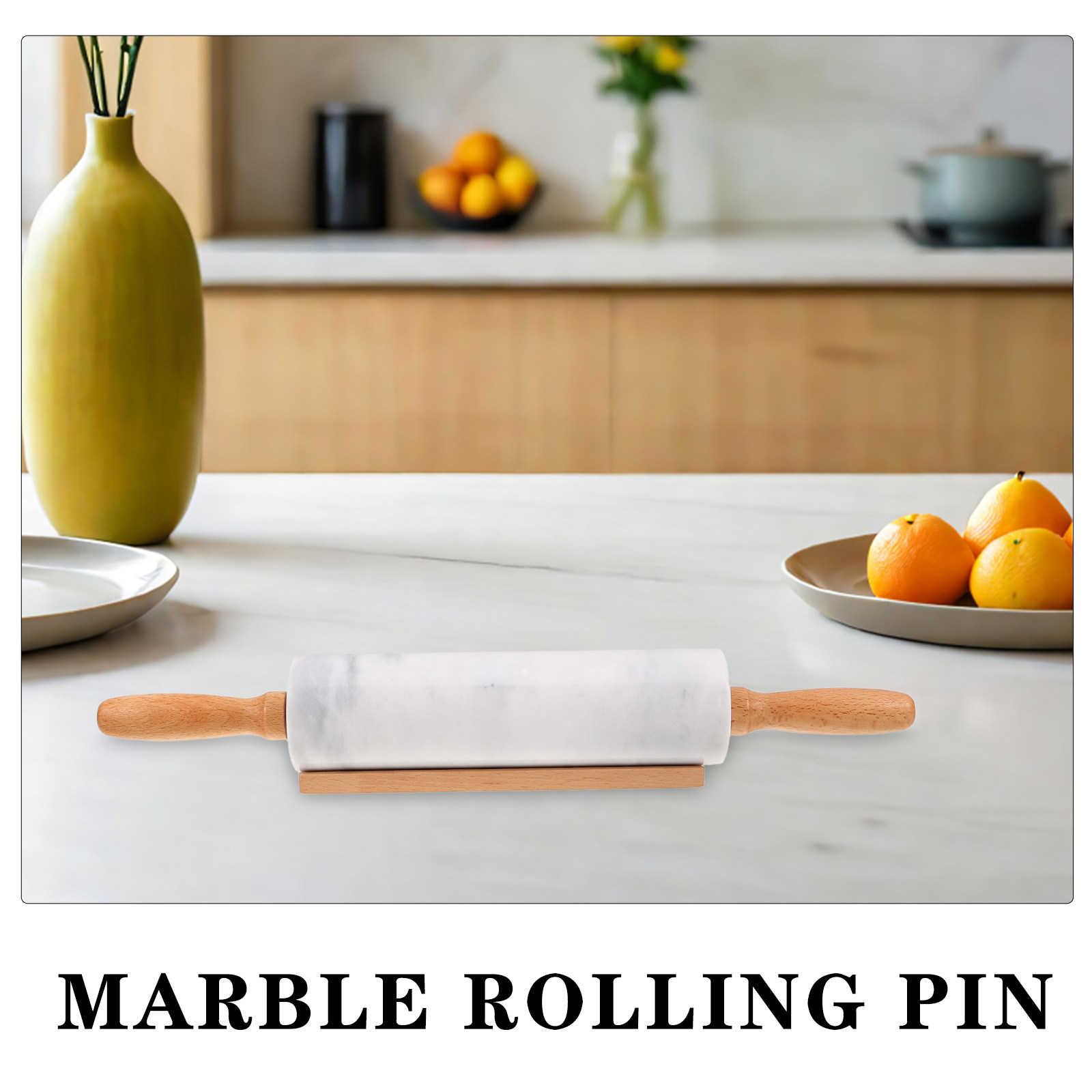 1Pc Marble Rolling Pin Ergonom - Rolling Pin Marble ulasan dan harga