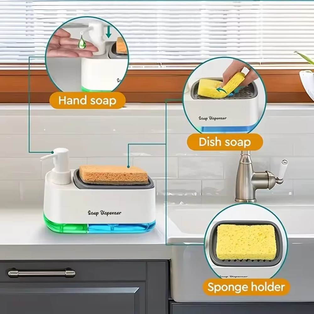 3-in-1 Hand And Dish Soap Disp - Kitchen Baking Utensil Set ulasan dan harga