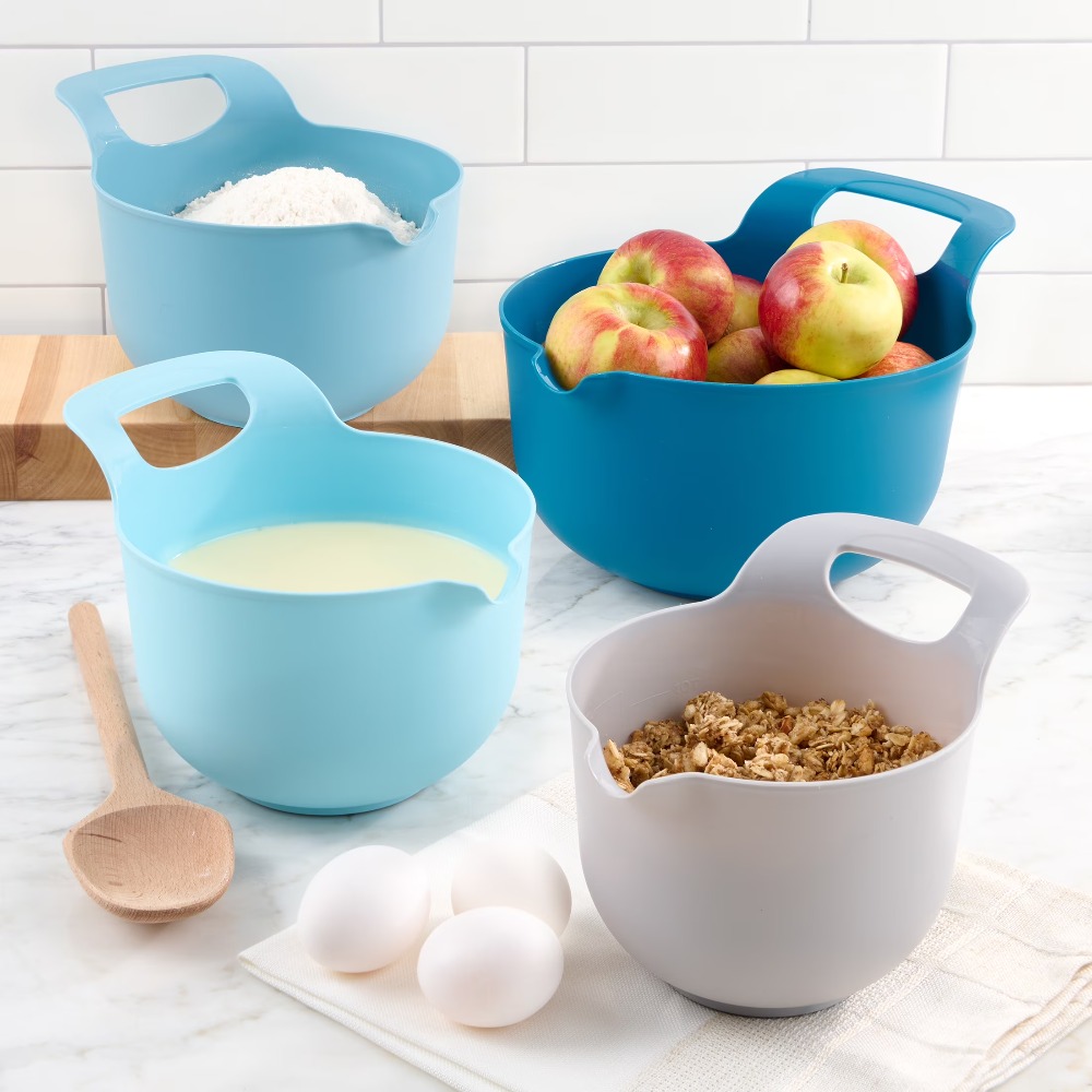Nesting Plastic Mixing Bowls S - Kitchen Baking Bowls ulasan dan harga