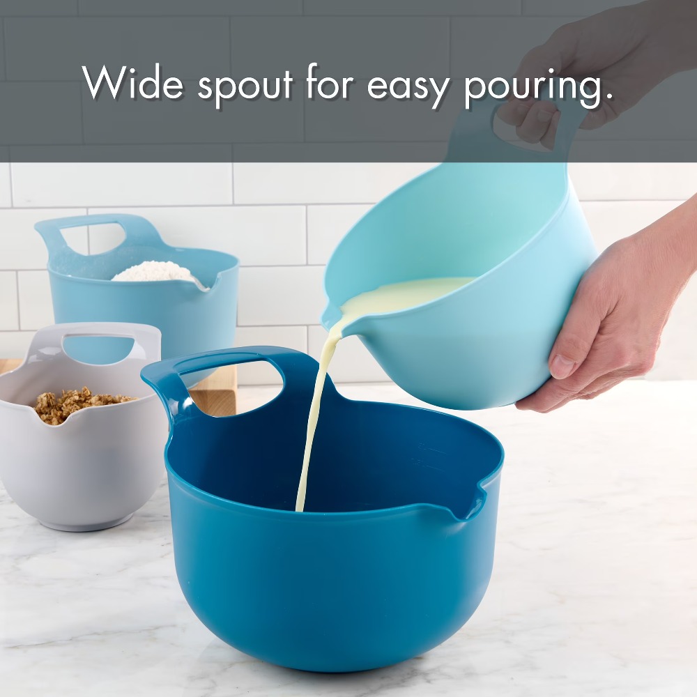 Nesting Plastic Mixing Bowls S - Kitchen Baking Bowls ulasan dan harga