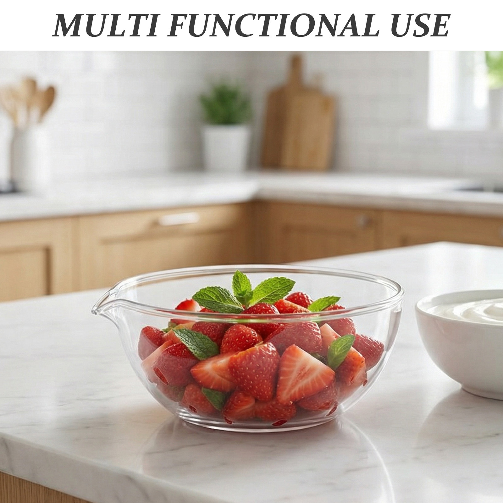 2Pcs Glass Bowl Clear 17Oz Pou - Kitchen Baking Bowls ulasan dan harga