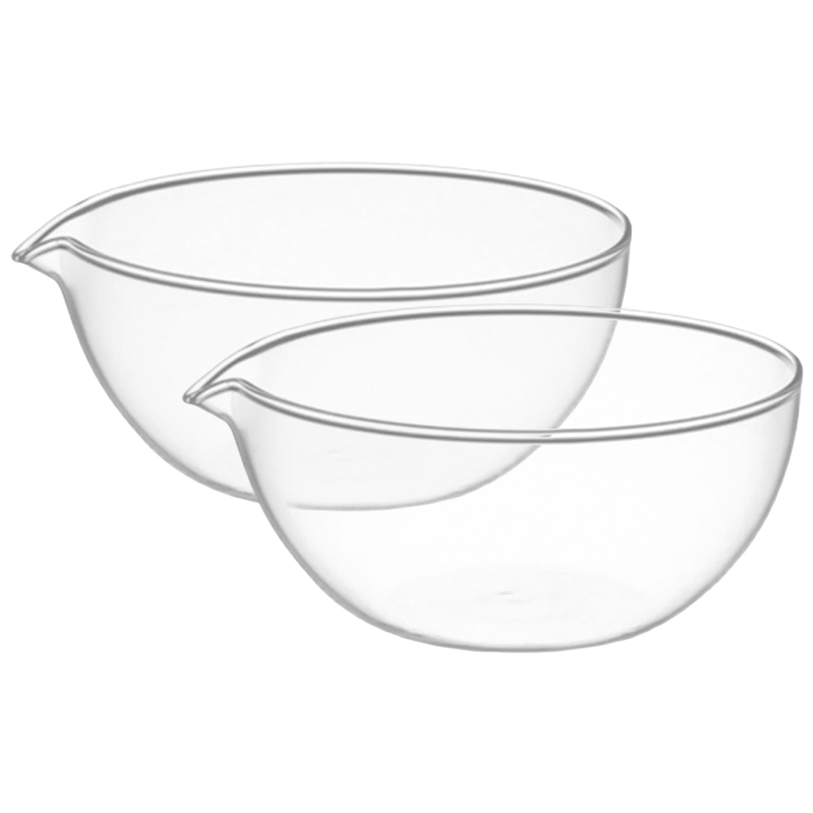 2Pcs Glass Bowl Clear 17Oz Pou - Kitchen Baking Bowls ulasan dan harga