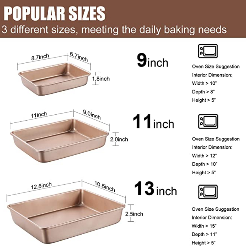 Thicken Carbon Steel Golden Ba - Springform Pan Set ulasan dan harga