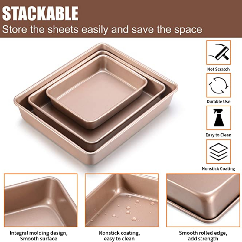 Thicken Carbon Steel Golden Ba - Springform Pan Set ulasan dan harga