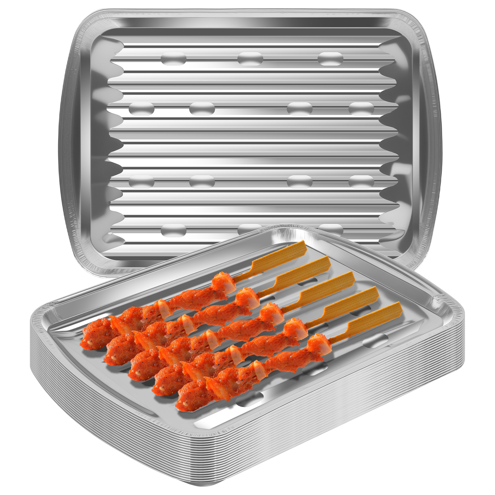 Aluminum Foil Trays Non-Stick  - Kitchen Baking Tray ulasan dan harga