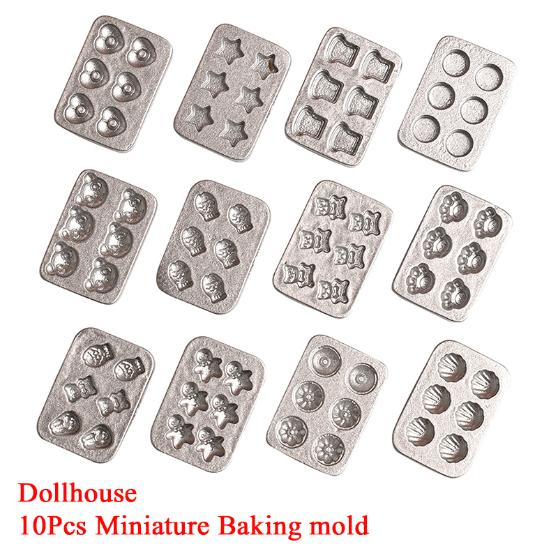 10pcs Doll House Miniature Min - Kitchen Baking Tray ulasan dan harga