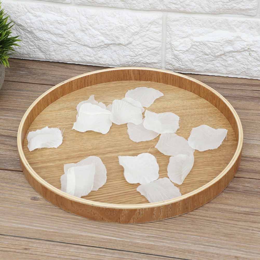 Wooden Serving Tray Tea Plate  - Cake Board Round ulasan dan harga