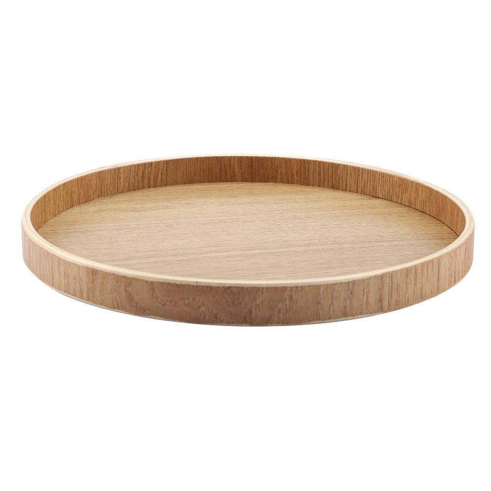 Wooden Serving Tray Tea Plate  - Cake Board Round ulasan dan harga
