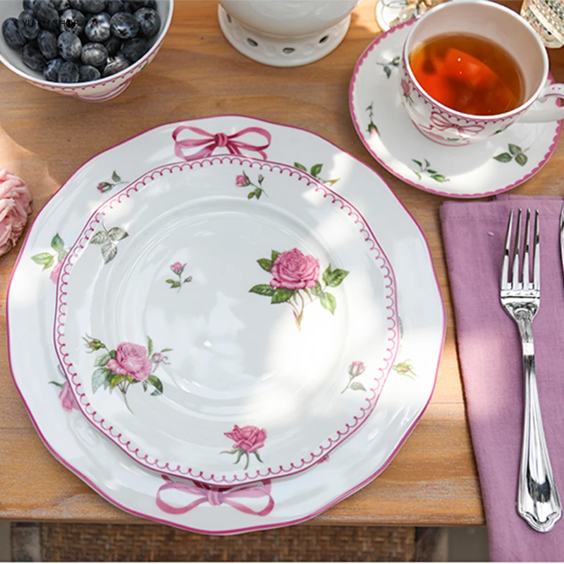 French Rose Cutlery Bone China - Kitchen Baking Utensil Set ulasan dan harga