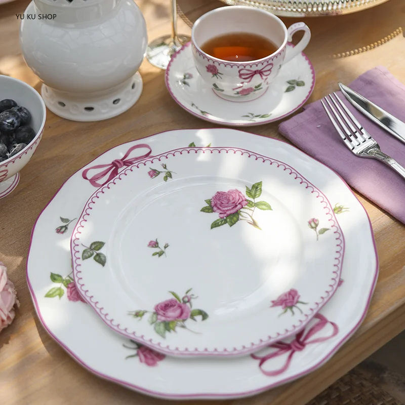 French Rose Cutlery Bone China - Kitchen Baking Utensil Set ulasan dan harga