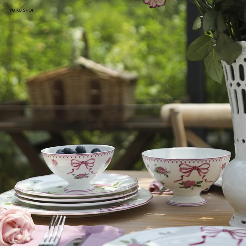 French Rose Cutlery Bone China - Kitchen Baking Utensil Set ulasan dan harga