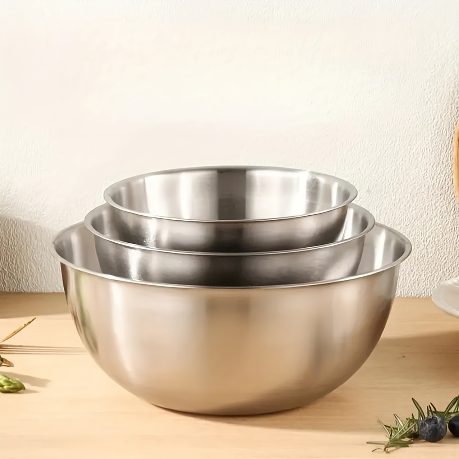 3pcs Stainless Steel Salad Bow - Kitchen Baking Bowls ulasan dan harga
