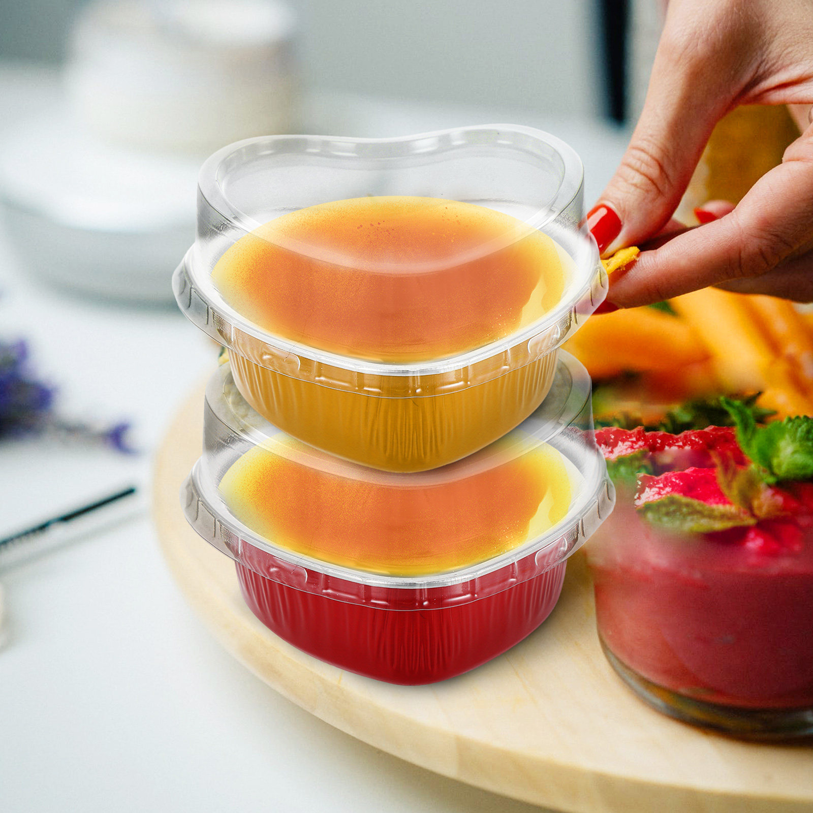 20Sets Aluminum Foil Heart Sha - Kitchen Baking Bowls ulasan dan harga